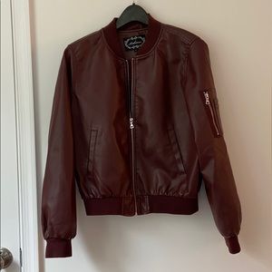 Women’s Ambiance Leather Bomber Jacket | Large